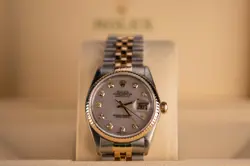 ROLEX DATEJUST MOTHER OF PEARL 36MM DIAMOND JUBILEE BRACELET 12628RBR B&P