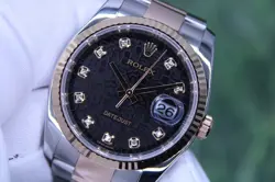 ROLEX DATEJUST 36 BLACK ANNIVERSARY DIAL W/DIAMOND MARKERS - REF. #116231