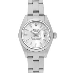 ROLEX OYSTER PERPETUAL DATE 79160 SILVER BAR K NUMBER SECOND HAND WOMEN