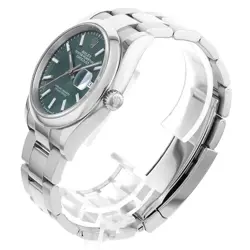 ROLEX DATEJUST 36 126200 MINT GREEN BAR 3 ROW OYSTER  50333