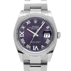 ROLEX DATEJUST 36 126234 AUBERZINE/DIAMOND WATCH 671319