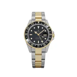 ROLEX GMT-MASTER II 16713 STAINLESS STEEL YELLOW GOLD BLACK DIAL (1997)