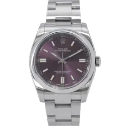 ROLEX OYSTER PERPETUAL 36MM STAINLESS STEEL RED GRAPE DIAL 116000