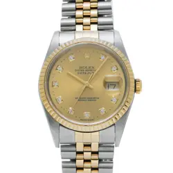 ROLEX DATEJUST 10P DIAMOND 16233G Y NUMBER (MANUFACTURED AROUND 2002) CHAMPA...