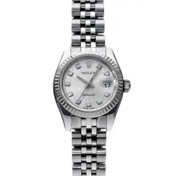 ROLEX DATEJUST 10P DIAMOND 179174G Z NUMBER (MANUFACTURED AROUND 2006) SILVE...