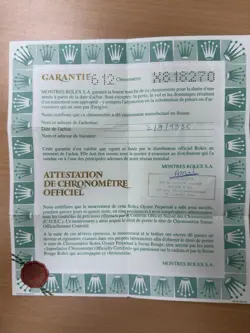 X818270 CERTIFICATE