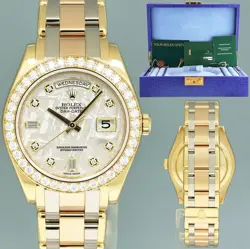MINT PAPERS ROLEX METEORITE MASTERPIECE DIAMOND 18948 TRIDOR 39MM ROSE GOLD