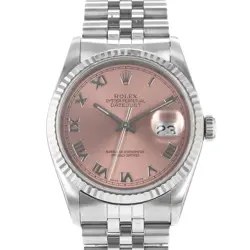 1992 ROLEX DATEJUST 36, 16234, STEEL & GOLD, ROSE ROMAN DIAL, JUBILEE BRACELE...