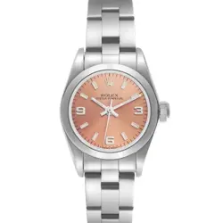 ROLEX OYSTER PERPETUAL SALMON DIAL STEEL LADIES WATCH 67180