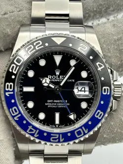 ROLEX GMT MASTER II 40MM BATMAN OYSTER 126710BLNR BOX & PAPERS 2024