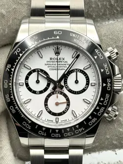 ROLEX COSMOGRAPH DAYTONA WHITE DIAL STAINLESS STEEL 126500LN BOX & PAPERS 2024