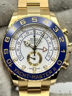 Rolex Yachtmaster II 44mm Yellow Gold Bracelet 116688 Box & Papers 2022