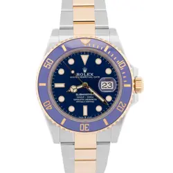 MINT 2023 PAPERS ROLEX SUBMARINER DATE 41MM BLUE 18K GOLD STEEL 126613 LB BOX