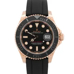 MINT 2020 PAPERS ROLEX YACHT-MASTER 18K EVEROSE GOLD OYSTERFLEX 40MM 126655 BOX