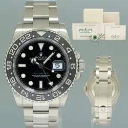 2025 CPO ROLEX PAPERS ROLEX GMT MASTER II 116710LN STEEL CERAMIC BLACK 40MM