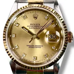ROLEX DATEJUST 16233 CHAMPAGNE DIAMOND DIAL