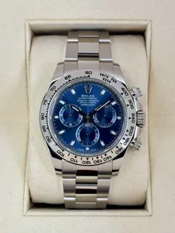 2019 ROLEX COSMOGRAPH DAYTONA 40MM 116509 WHITE GOLD BLUE DIAL