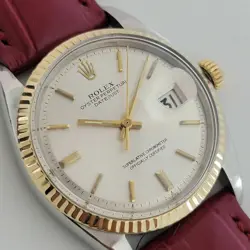 ROLEX OYSTER DATEJUST 1601 36MM 18K SS MENS AUTOMATIC VINTAGE 1970S SWISS RJC189