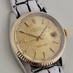 ROLEX OYSTER DATEJUST REF 16013 36MM 18K SS MENS AUTOMATIC 1970S SWISS RA393