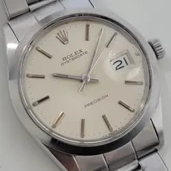 ROLEX OYSTERDATE PRECISION 6694 W ORIG BOX PAPER MENS 1960S 34MM MANUAL RA261