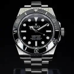 ROLEX SUBMARINER 124060 NO DATE OYSTER BRACELET BLACK BEZEL COMPLETE MINT