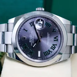 ROLEX DATEJUST 126300 SILVER OYSTER BRACELET WITH SILVER BEZEL WIMBLEDON