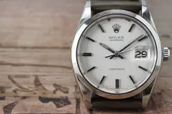 SERVICED VINTAGE ROLEX OYSTERDATE 6694 LINEN DIAL CAL.1225 34MM C.1970 #1402