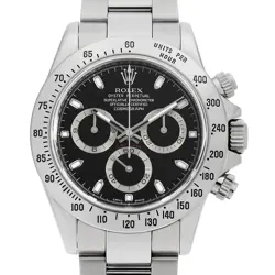 ROLEX COSMOGRAPH DAYTONA 116520 BLACK V NUMBER SECOND HAND MENS