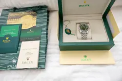ROLEX OYSTER PERPETUAL DATEJUST GREEN