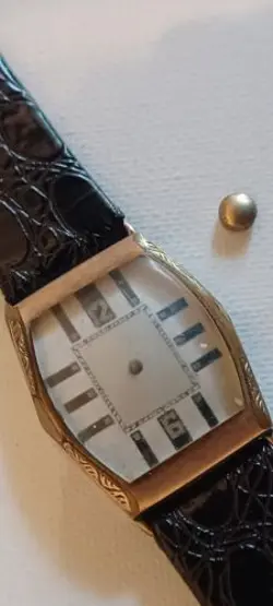 Art Deco Rolex Unicorn Watch Mens Handley Case Great Dial