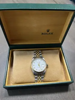 1998 TWO TONE GOLD ROLEX OYSTER PERPETUAL DATEJUST JUBILEE BRACELET