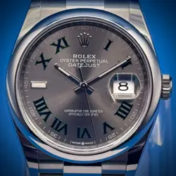 ROLEX DATEJUST 36MM 126200 SILVER DIAL DOMED JUBILEE BOX & PAPERS DATED 2024