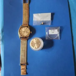 ROLEX DATEJUST 18K 1601 WITH GOLD MESH BAND AND ADDITIONAL GENUINE PARTS