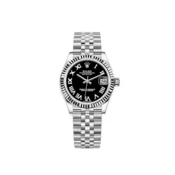 ROLEX DATEJUST 31MM 278274 BRIGHT BLACK ROMAN JUBILEE