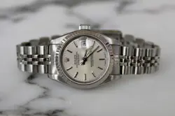 ROLEX DATEJUST 26MM MODEL 69174 / 69160 SILVER JUBILEE BRACELET SILVER BEZEL