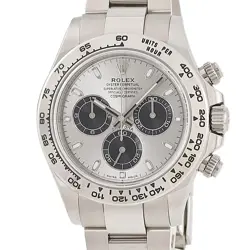 ROLEX COSMOGRAPH DAYTONA 116509 RANDOM NUMBER K18WG SOLID SILVER USED HOUB-0