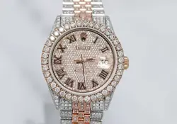 ROLEX DATEJUST TWO TONE ROSE 36MM BLACK ROMAN NUMERALS