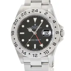 ROLEX EXPLORER 2 16570 V BLACK GMT BENZ HAND AUTOMATIC MENS WATCH USED HOUB-0