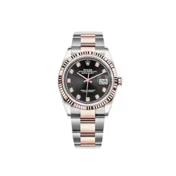 ROLEX DATEJUST 36MM 126231 BRIGHT BLACK DIAMOND-SET OYSTER