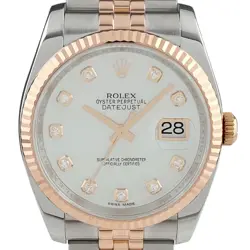 ROLEX DATEJUST 10P DIAMOND 116231NG MENS USED BUYS-0