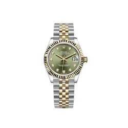 ROLEX DATEJUST 31MM 278273 OLIVE GREEN DIAMOND-SET JUBILEE