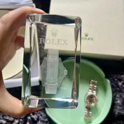 ROLEX CRYSTAL WATCH DECOR SUPER RARE! ROLEX VIP GIFT DAYTONA THE HULK SUBMARINER
