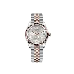 ROLEX DATEJUST 31MM 278271 FLORAL MOTIF SILVER DIAMOND-SET JUBILEE