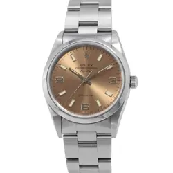 ROLEX AIR-KING 34MM STAINLESS STEEL PINK DIAL 14000