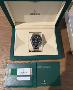 ROLEX COSMOGRAPH DAYTONA 116500LN BLACK DIAL 2018 FULL SET BOX & PAPERS