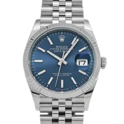 ROLEX DATEJUST 36 126234 BRIGHT BLUE WATCH 670648