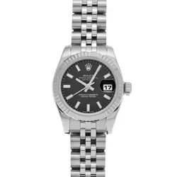 ROLEX DATEJUST 179174 BLACK WATCH 670693