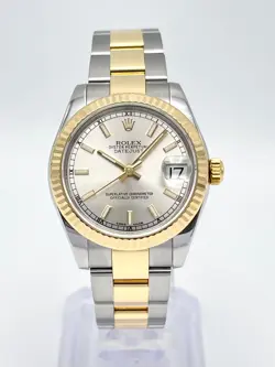 Rolex Datejust Ladies 31mm 178273 Silver Dial Fluted 18ct Yellow Gold Oyster