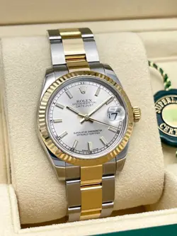 Rolex Datejust Ladies 31mm 178273 Silver Dial Fluted 18ct Yellow Gold Oyster
