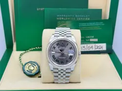 ROLEX DATEJUST 41 126334 WIMBLEDON DIAL STEEL 18K GOLD BEZEL BOX PAPER JUBILEE